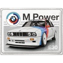 PLAKAT 30X40 METÁLICO 3D TLOCZONY BMW M-POWER E30 SPORT RETRO REGALO 