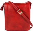 Pánska kožená taška cez rameno poštárka malá červená talianska Značka Vera Pelle