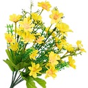 БУКЕТ ИСКУССТВЕННЫХ ЦВЕТОВ 32см ВЕСЕННИЕ ЦВЕТЫ КОСМОС ЖЕЛТЫЙ ЦВЕТОК КРЕМОВЫЙ