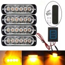 LED HEADLIGHTS STROBOSKOPOWE 6 PIECES Z BY REMOTE CONTROL 12V 24V DO ATV SUV  photo 11