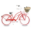 Велосипед жіночий Beach Cruiser 26 жіночий RUBY ROYALBI червоний багажник 3 передачі