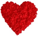 ЛЕПЕСТКИ РОЗ 500 шт. цветы конфетти день святого валентина мишка роза подарок КРАСНАЯ.