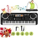 ЦИФРОВАЯ ЭЛЕКТРОННАЯ КЛАВИАТУРА С ВНЕШНИМ МИКРОФОНОМ, 61 КНОПКА, ДЕТСКАЯ