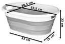 Miska skladacia oválna AIDA bielo-šedá COMPACT 25L Hmotnosť (s balením) 0.95 kg