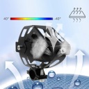 2ШТ МОТОЦИКЛ КОЛЬЦО ГАЛОГЕНА ФАРА СВЕТОДИОДНЫЕ 30W Z ВЫКЛЮЧАТЕЛЕМ  фото 5