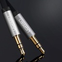 Plochý kábel audio kábel AUX 3.5 mm mini jack 5m strieborný Porty 3,5 mm minijack - 3,5 mm minijack