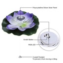 2 szt. Zasilany energią słoneczną LED kwiat lotosu Multi Rodzaj oprawy miękka