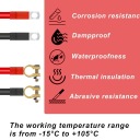 CABLE DO BATTERY 16MM2 50CM 100A 5AWG Z ZACISKAMI 2PCS  photo 7