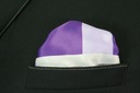 Черно-фиолетовый нагрудный платок с геометрическим узором