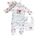 НАБОР LAYETTE 4 элемента ДЛЯ РЕБЕНКА И ЛЮБВИ МАМЫ 68 3м+ В ПОДАРОК