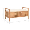 VIDAXL BANC VERS STOCKAGE 93 X 49 X 49 CM LITE BOIS ORZECHOWEphoto 8