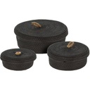 ДЖУТОВАЯ КОРЗИНА для хранения С КРЫШКОЙ 3 шт.