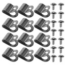 20 SZT. CLIPS MOCUJACYCH DO HELMET HOKEJOWEGO, METAL CLOSURE  photo 6