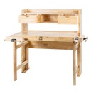 Столярный стол, столярный верстак, 2 тиска, столешница из массива дерева толщиной 18 мм.
