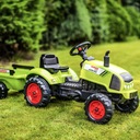 FALK TRAKTOR NA PEDAŁY Z PRZYCZEPĄ CLAAS 410 Z PRZYCZEPĄ 2-5 LAT 2041C Wiek dziecka 2 lata +