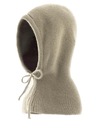 KAPTUR KOMINIARKA DAMSKA BEŻOWA CIEPŁA CZAPKA WIĄZANA