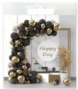 Хромовое золото и черная гирлянда из воздушных шаров 18, 40 шаров из черного золота G34