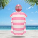 Plážové pončo na prebaľovanie uterákov v ružovej farbe Dominujúca farba prehľadná