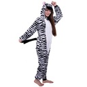 ZEBRA PIŻAMA Kigurumi Onesie Przebranie Kombinezon Kostium M 155-164