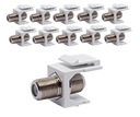10x модуль KEYSTONE F-F WHITE, розетка, разъем