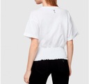 GUESS biele tričko flitre ozdobná gumička logo S Značka Guess