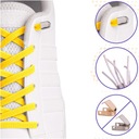 Шнурки эластичные без завязок для спортивной обуви, резиновые, 100 см, желтые.