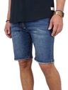 Pánske džínsové krátke strečové nohavice PAS s GUMIČKOU 315 - S Odtieň námornícky modrý