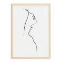 ПОСТЕР А3 СОВРЕМЕННАЯ ПАРА ОДНА ЛИНИЯ ЛЮБОВНЫЙ ЭСКИЗ