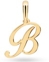 ЗОЛОТОЙ МОДНЫЙ КУЛОН БУКВА Б 585