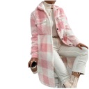 МОДНОЕ ЖЕНСКОЕ ФЛИСОВОЕ ПАЛЬТО ЖЕНСКОЕ ШЕРСТЯНОЕ ПАЛЬТО С МЕХОМ УТЕПЛЕННОЕ