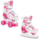 Wrotki Łyżwy 2w1 Regulowane RAVEN Lia Pink 34-37 Kółka LED