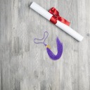 4 шт. ФІОЛЕТОВІ ШАРМ-КИСТІНІ ДЛЯ ВИПУСКНОЇ КАПЕЛЮХИ УНІКАЛЬНІ ПІДВІСКИ ДЛЯ ВИПУСКНИКІВ 2025