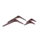 ПОЛОЧНЫЙ КРОНШТЕЙН УГЛОВОЙ ОПОРЫ 125х150ММ КОРИЧНЕВЫЙ