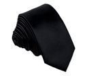 Мужской узкий галстук SLIM FIT, черный МИКРОФИБРА gs18
