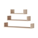 Комплект из 3 подвесных полок TRIO 004 sonoma