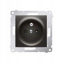 Розетка одинарная с заземлением Антрацит Simon 54
