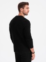 Pánsky štruktúrovaný sveter kardigan s vreckami čierny V1 OM-SWCD-0109 M Druh zapínateľný