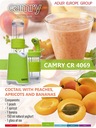 BLENDER KIELICHOWY DO KOKTAJLI SMOOTHIE MIKSER ZIELONY 800W + 2 BIDONY Szerokość produktu 21.5 cm