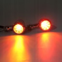 2 SZT. MOTORCYCLE LED TURN SIGNAL HEADLIGHTS RETRO YELLOW  photo 9