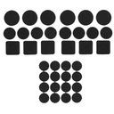 ФЕТРОВЫЕ ПОДКЛАДКИ ДЛЯ СТУЛЬЕВ, МЕБЕЛЬНЫЕ САМОКЛЕЯЩИЕСЯ, НАБОР 36 ШТ.