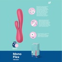 Satisfyer Mono Flex Red Berry, G-spot vibrátor s dráždítkem na klitoris Lekárska zložka NIE