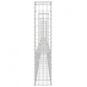Габионный забор с 5 столбами, железо, 500х20х100 см.
