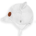 Легкая детская муслиновая кепка летняя с козырьком HAT белая 48-50
