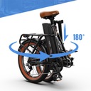 Женский складной электрический велосипед 48 В 250 Вт 17 Ач 20*3,0 шина