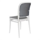 Krzesło WIKO biało szare Szerokość mebla 43 cm