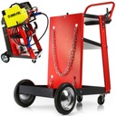 СВАРОЧНАЯ ТЕЛЕЖКА ДЛЯ СВАРОЧНЫХ МАШИН С ПОЛКОЙ И МЕСТОМ ДЛЯ ЦИЛИНДРА, 3 ПОЛКИ