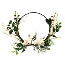 ДЕКОРАТИВНЫЙ ВЕНОК ДЛЯ ПОДВЕСКИ НА КОЛЬЦО ЦВЕТЫ РАСТЕНИЯ ДЛЯ ДВЕРИ ОКНА