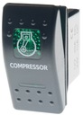CARLING SWITCH IP68 СВЕТОДИОДНЫЙ ВЫКЛЮЧАТЕЛЬ 12-24В 20А ЗЕЛЕНЫЙ КОМПРЕССОР