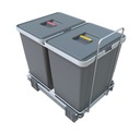 Контейнер для мусора Ecofil, папка, сортировщик для шкафа 40 см, 2 контейнера Elletipi