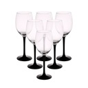 НАБОР БОКАЛОВ ДЛЯ ВИНА 6 ШТ. ЧЕРНЫЙ ОНИКС 330МЛ